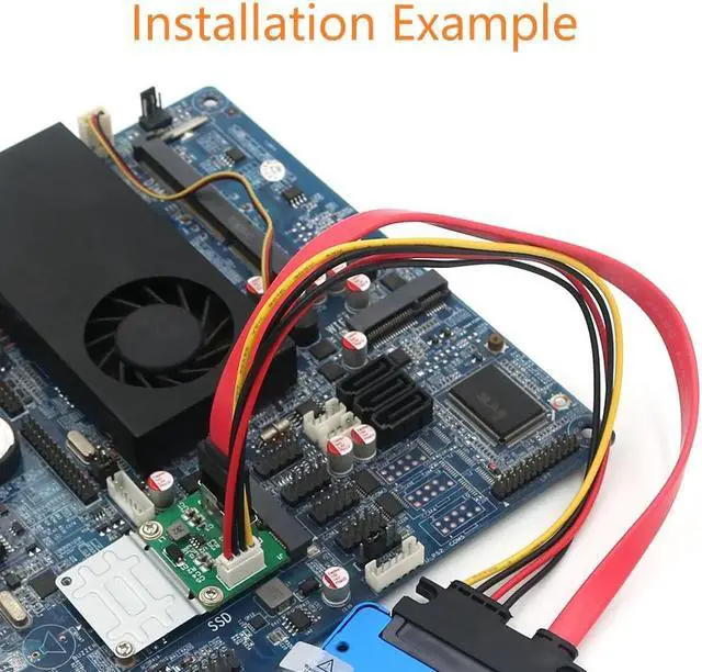 Alt view image 2 of 6 - Add On Cards MSATA to SATA 2.5inch Adapter 5V Power Supply with Cable mSATA to SATA 2.5" Riser w/ Mini Card Half to Full Bracket