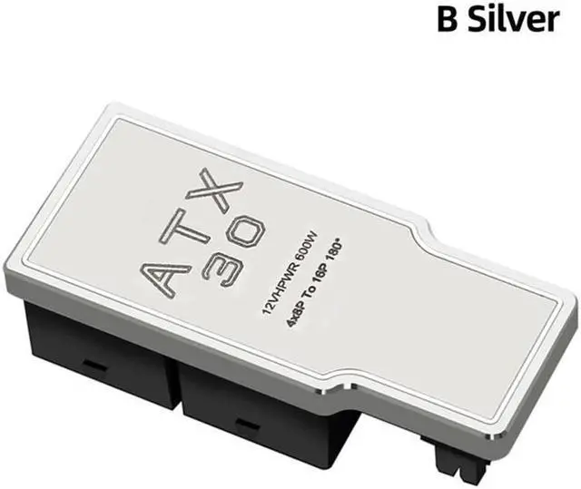 Main image of ATX3.0 Power Adapter Connector 4X 8Pin Female to Male 12VHPWR 12+4P 600W 180° Angled for RTX4090/RTX4080 16GB/12GB Graphics Card(B Silver)