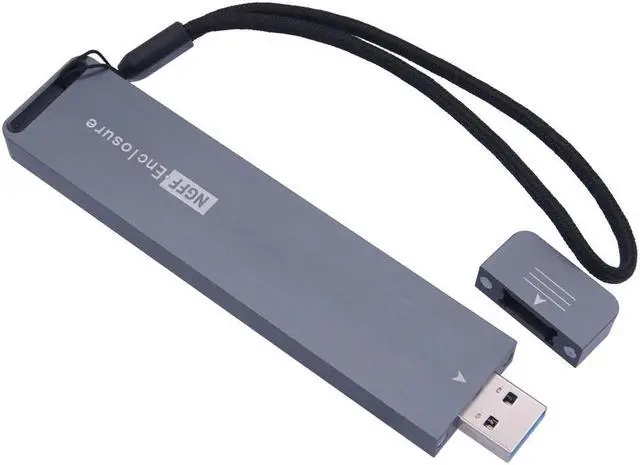 Alt view image 5 of 7 - M2 SSD Case NVME Enclosure M.2 to USB TYPE-A 3.1 SSD Adapter for NVME PCIE M Key NGFF SATA B Key SSD Disk Drive Box M.2 SSD Case(M-key NVMe - 10Gbps)