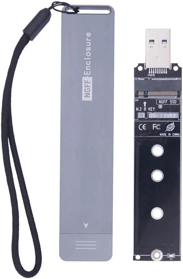 Alt view image 6 of 7 - M2 SSD Case NVME Enclosure M.2 to USB TYPE-A 3.1 SSD Adapter for NVME PCIE M Key NGFF SATA B Key SSD Disk Drive Box M.2 SSD Case(M-key NVMe - 10Gbps)