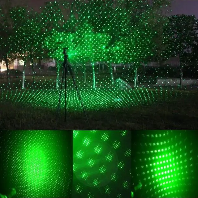 Alt view image 6 of 7 - High Powerful Green Laser Pointer-303 10000m USB Charging Built-in Battery Laser Torch Red Dot Single Starry Burning Match