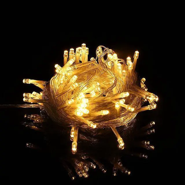 Main image of LED light string Christmas light outdoor starry colored light string holiday decorative light flashing light 100Count 32.8FT