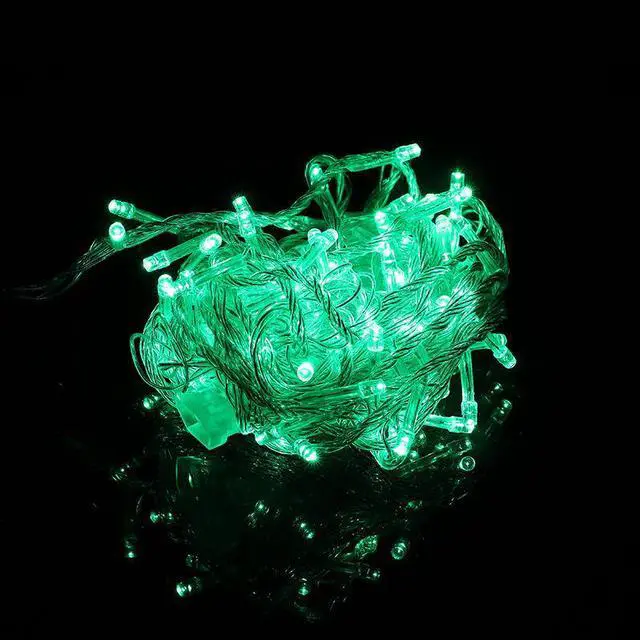 Main image of LED light string Christmas light outdoor starry colored light string holiday decorative light flashing light 100Count 32.8FT
