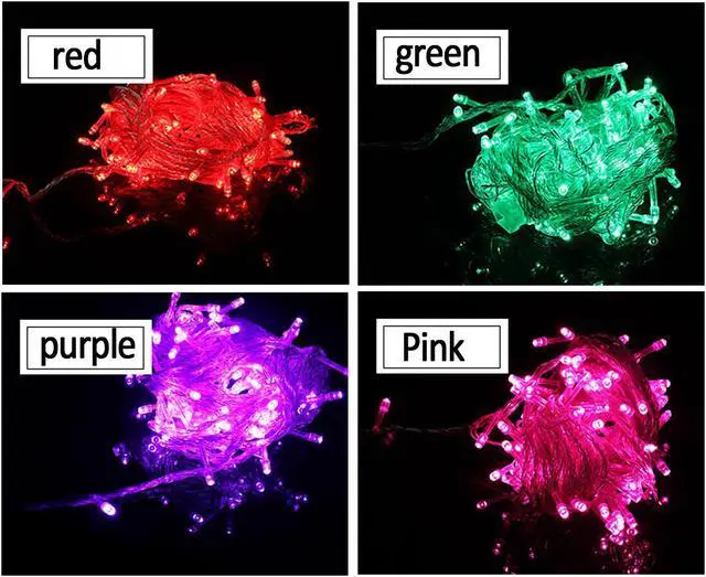 Alt view image 3 of 7 - LED light string Christmas light outdoor starry colored light string holiday decorative light flashing light 100Count 32.8FT