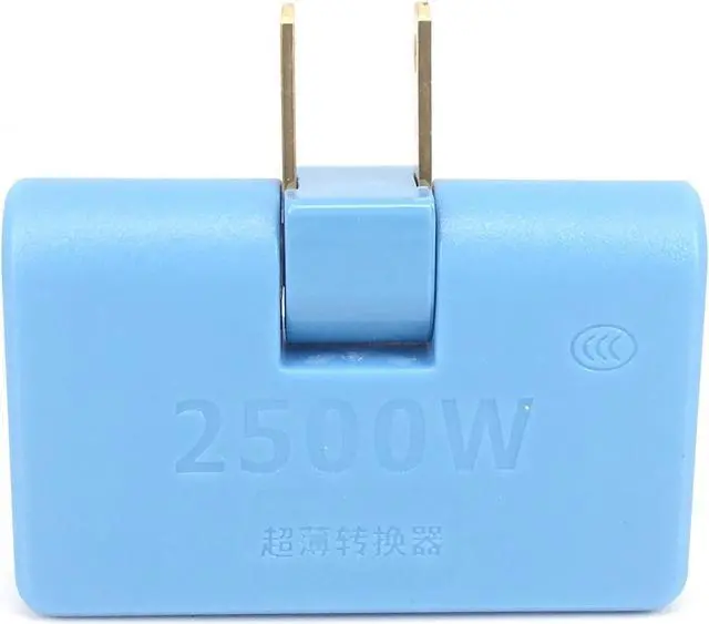 Alt view image 5 of 6 - Rotatable Socket Converter One In Three 180 Degree Extension Plug Multi plug Mini Slim Wireless Outlet Adapter Light Convenient Color:Blue