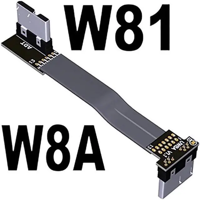 Main image of 5g/bps USB 3.0 Male to Male Extension Cable Micro-b to Micro B Adapter Cord Support OTG Flat Line for External Hard Drive Case(W8A-W81)(25cm)