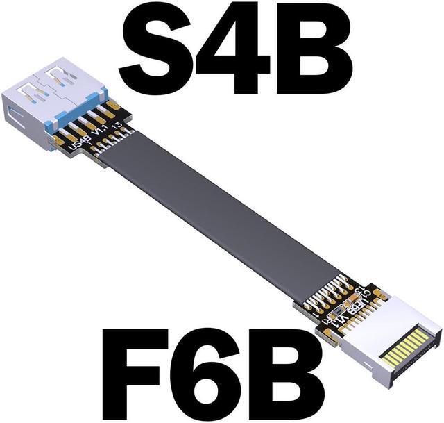 Main image of ADT USB 3.1 Gen2 Extension Cable Type-E Male to USB-A Female Screw Fixing Hole for PC Chassis Built-in USB Device Adapter Cord(F6B-S4B)(25cm)
