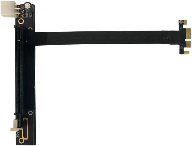 Main image of PCIE 3.0 X1 to X16 90 Degree Graphics Card Extension Cable 6P 4P Power Supply 8G/BPS for Motherboards Multiple GPU AI Server PC(6P Port)(30cm)