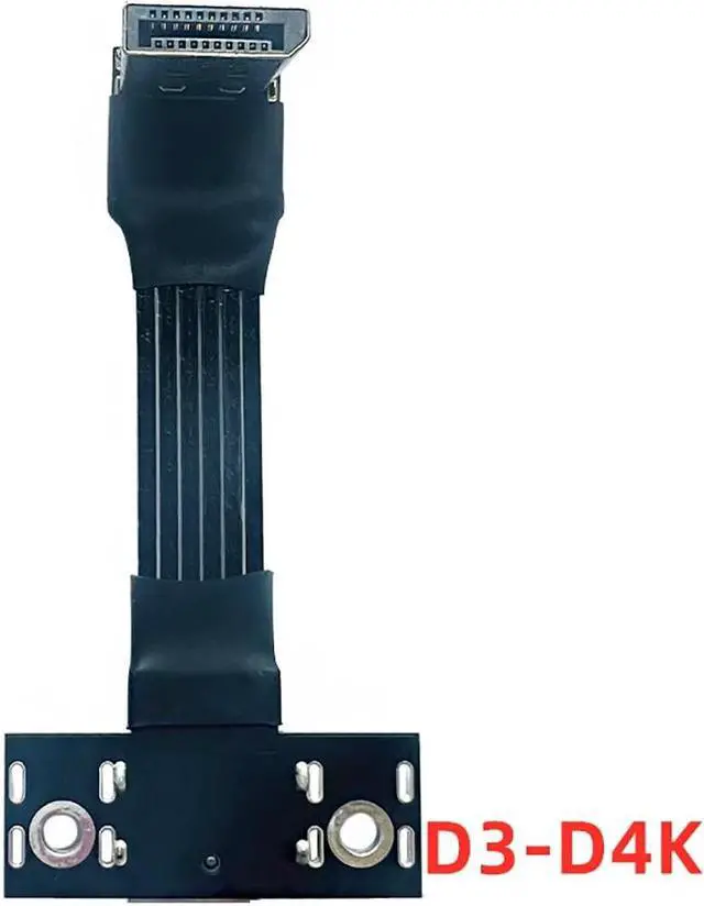 Main image of For DisplayPort 1.4 Cable + Fixing Hole Seat 4K HDR DSC DP Adapter for Video PC Laptop TV DP V1.4 Displayport Ribbon Extender(D3-D4K Black)(25cm)