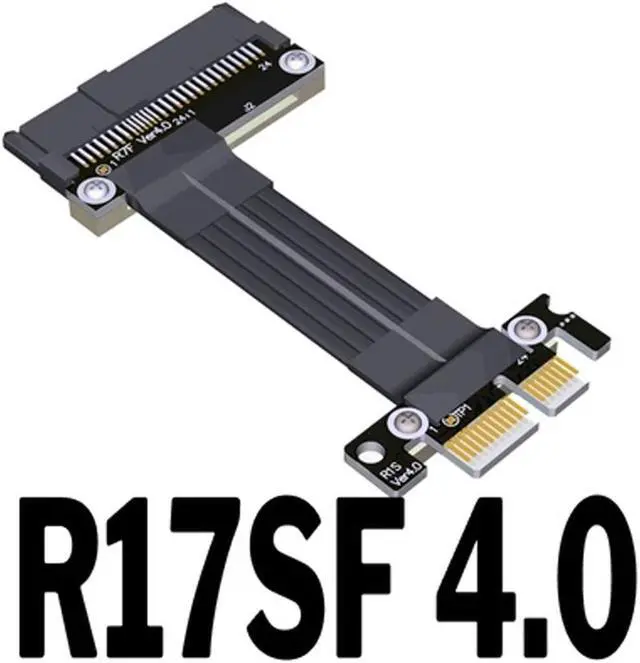 Main image of PCI Express 4.0 X1 To U.2 SSD SFF-8639 Extension Cable 90 /180 Degree Extender PCIe4.0x1 Gen4 Adapter Cable Transmission(R17SF)(25cm)