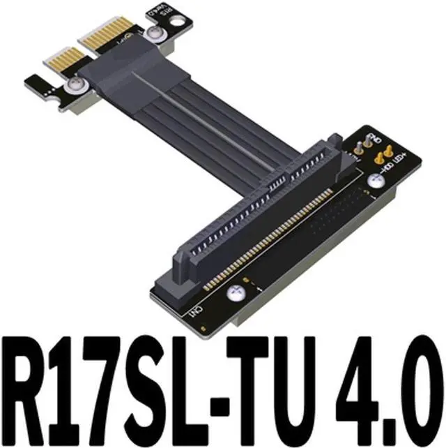 Main image of PCI Express 4.0 X1 To U.2 SSD SFF-8639 Extension Cable 90 /180 Degree Extender PCIe4.0x1 Gen4 Adapter Cable Transmission(R17SL-TU)(15cm)