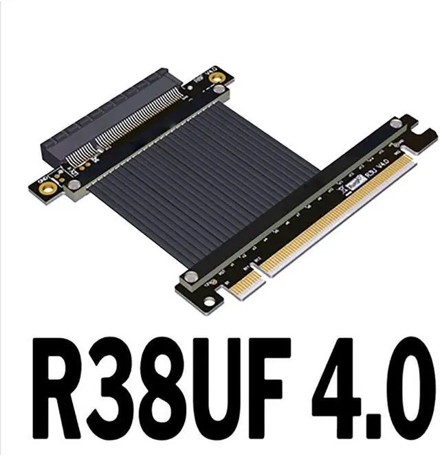 Main image of PCI Express 4.0 X16 Male to X8 Female Extension Cable PCIe 4.0 X8 128G/bps Max R38UF 4.0 R38UL 4.0 PCIe 16x High-Speed Adapter(R38UF 4.0)(15cm)