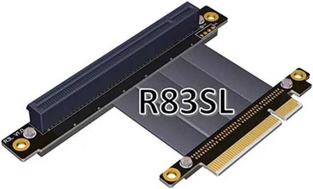 Main image of ADT PCI-E x8 Extension Cable Adapter x16 PCIe Riser 64G/bps 1U2U 8x to 16x GTX1080 Graphics Video Cards Extension (R83SL)(25cm)