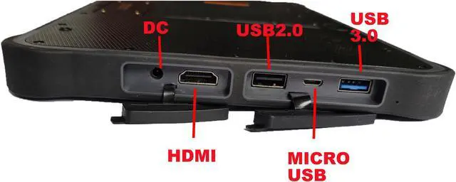 Alt view image 5 of 6 - Sincoole wifi version 10.1inch windows 10 pro rugged tablet 4GB Ram 64GB rom 1920*1200 resolution sunshine readable screen 450nits brightness RJ45 RS232 USB2.0 USB3.0 micro USB WIFI BT GPS NFC