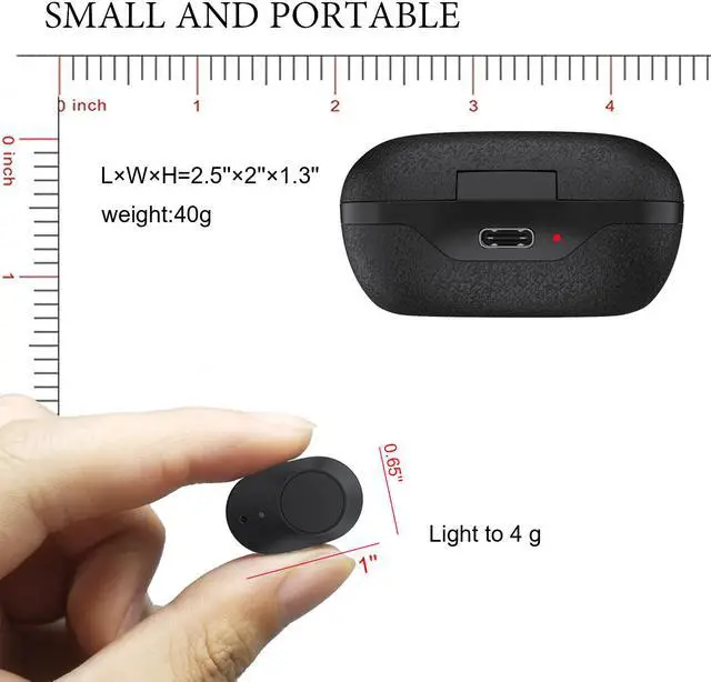 Alt view image 4 of 6 - Hearing Amplifier Aid Rechargeable Digital Simulation Personal Sound Amplifier Devices ITE for Seniors,Inner-Ear Hearing aid,2-Pack + Charging Box (Black)