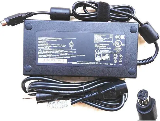 Main image of Replacement AC Adapter 19.5V 11.8A for Clevo P750DM-G P770DM P751ZM Gaming Laptop A12-230P1A A230A003L X01 T5 T5S T5X T7 230W 4 PIN