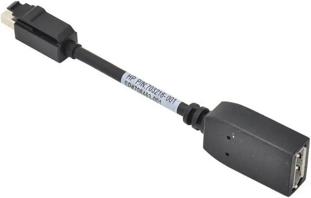 Main image of 703216-001 | SP 708463-001 For HP Mini Display Port (DP) to Display Port cable