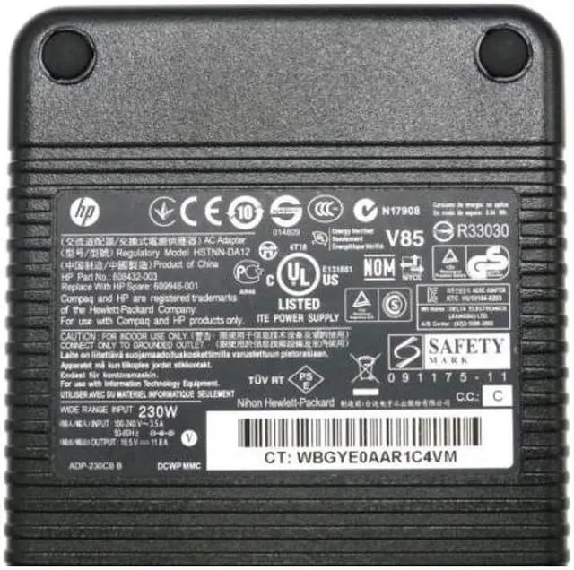 Alt view image 5 of 5 - Original OEM for HP 19.5V 11.8A 230W AC Adapter for HP OMEN by HP Laptop 17-w101TX