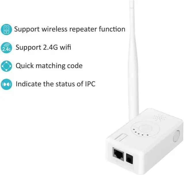 Alt view image 2 of 4 - HeimVision RR01 WiFi Range Extender for HeimVision HM241/ HM243 WiFi Security Camera System Only Compatible with HeimVision HM241/ HM243 8CH Security Camera System
