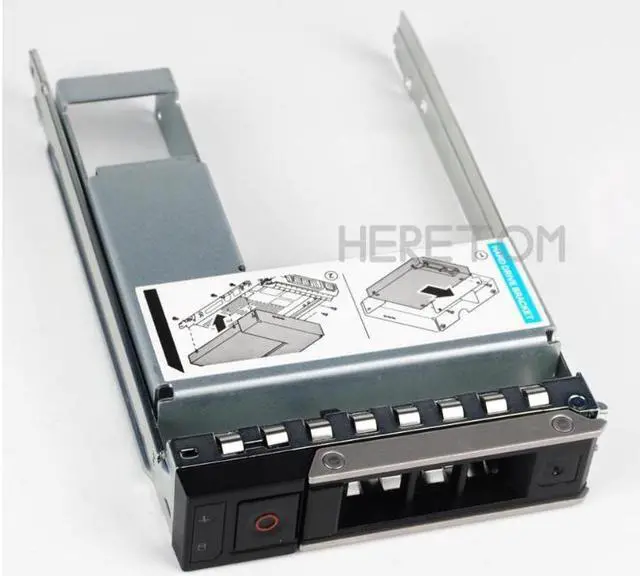 Alt view image 3 of 3 - 2.5" 3.5" SATA SAS HDD Adapter + 3.5inch Hard Drive Tray Caddy For Dell PowerEdge R250 R350 T350 Server Hybrid