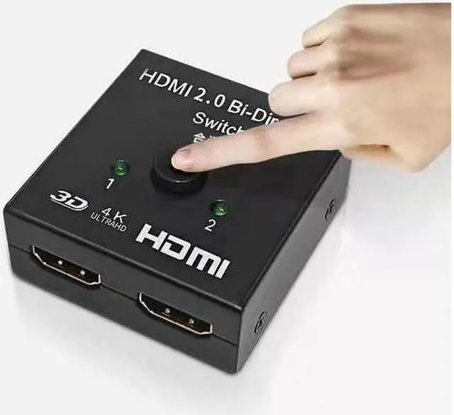 Alt view image 2 of 4 - HDMI switch 1 in 2 out/2 in 1 out, supporting 4K60HZ splitter, 4K high-definition cable, 2 in 1 out display