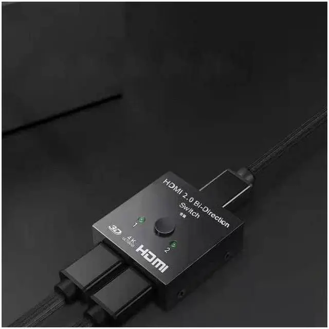 Alt view image 3 of 4 - HDMI switch 1 in 2 out/2 in 1 out, supporting 4K60HZ splitter, 4K high-definition cable, 2 in 1 out display
