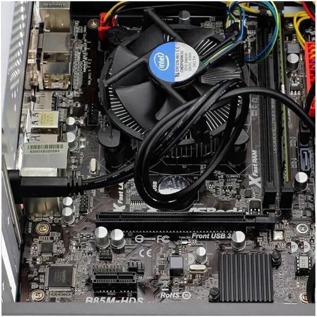 Alt view image 5 of 6 - Desktop 20 Pin Header Female to USB-C Cable with PCIe profile bracket 19Pin to USB Type-C Adapter Cable 50cm