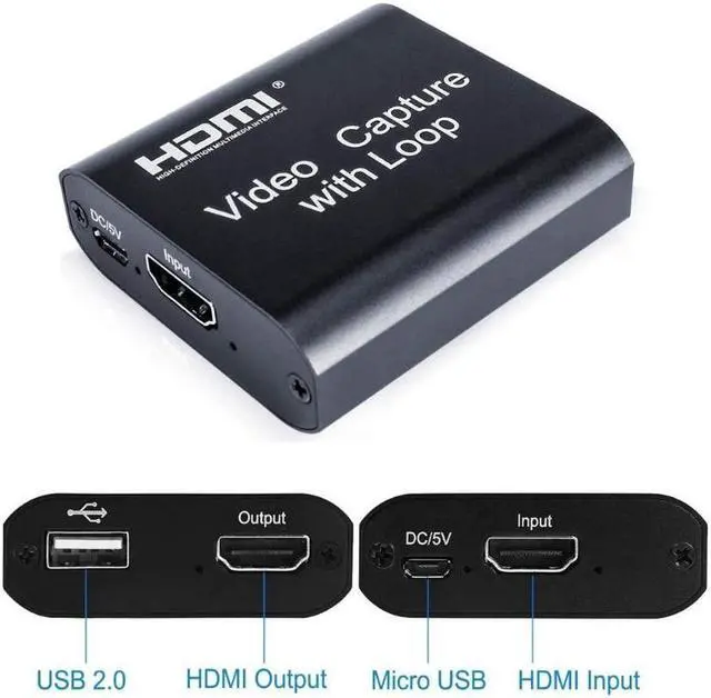 Alt view image 2 of 7 - Audio Video Capture Cards, 1080P 60FPS Game Video Capture Card Device, Live Stream and Record for Switch/X-1/360/ PS4/3/Wii U/Wins/Linux/Mac