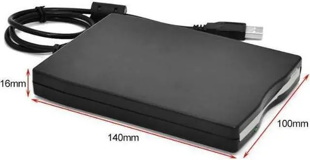 Alt view image 2 of 6 - 3.5" USB 2.0 Data External Floppy Disk Drive Portable 1.44MB USB Drive Plug and Play For Laptop PC Win 7/8/10 Mac Black