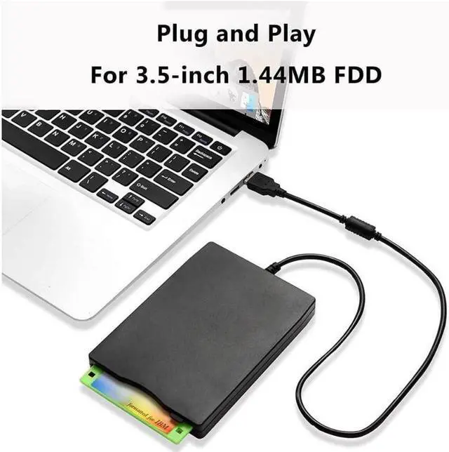 Alt view image 2 of 7 - 3.5" USB External Floppy Disk Drive, 3.5-inch Portable 1.44MB FDD Diskette Drive for Windows 2000/XP/Vista/7/8, Plug and Play Floppy Disk Reader Adapter for PC Laptop Desktop Computer Notebook