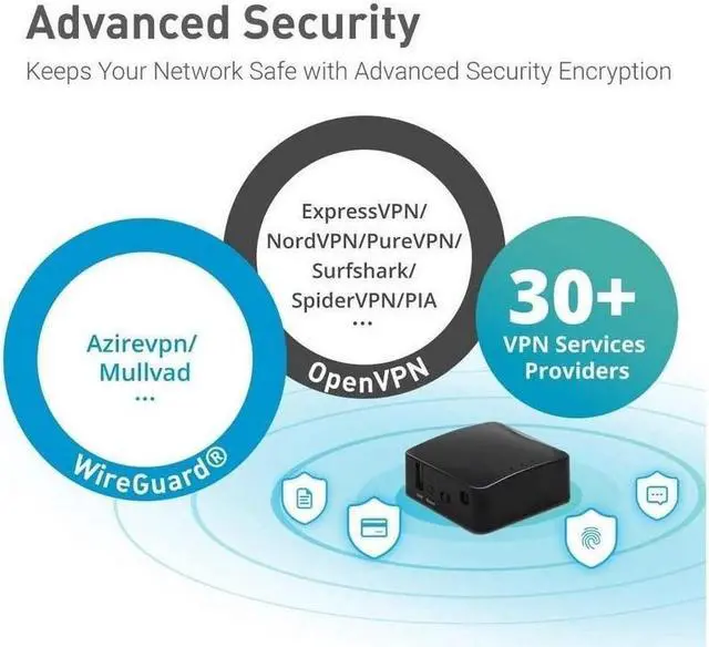 Alt view image 6 of 7 - GL.iNet GL-AR300M Mini VPN Travel Router Wi-Fi Converter OpenWrt Pre-Installed Repeater Bridge Hotspot 300Mbps High Performance 128MB Nand Flash 128MB RAM OpenVPN Programmable IoT Gateway