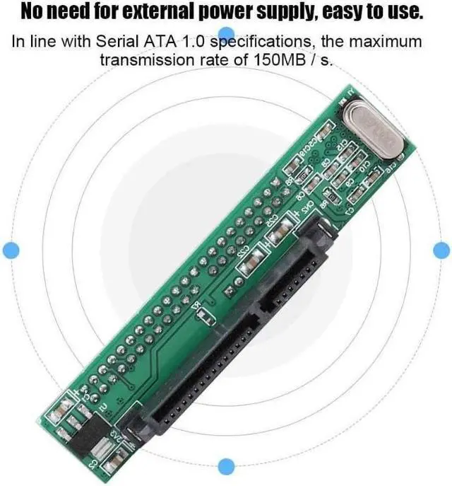 Alt view image 2 of 6 - 2.5 Inch IDE to SATA Adapter, HDD SATA HDD Female to IDE 44Pin Converter Adapter Male Card, SATA Hard Drive 7+15PIN to IDE Adapter