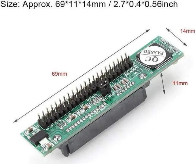 Alt view image 4 of 6 - 2.5 Inch IDE to SATA Adapter, HDD SATA HDD Female to IDE 44Pin Converter Adapter Male Card, SATA Hard Drive 7+15PIN to IDE Adapter