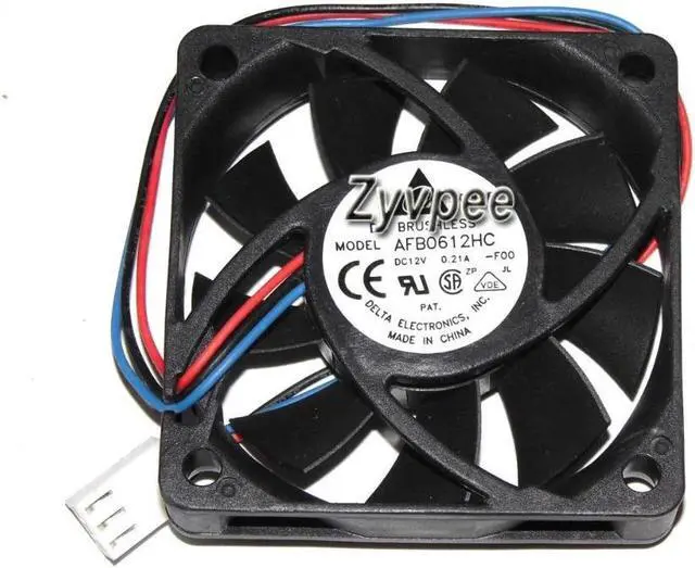 Main image of Delta 6013 AFB0612HC F00 12V 0.21A 3 Wires 3 Pins 6cm case fan 60mm cooling fan cpu cooler