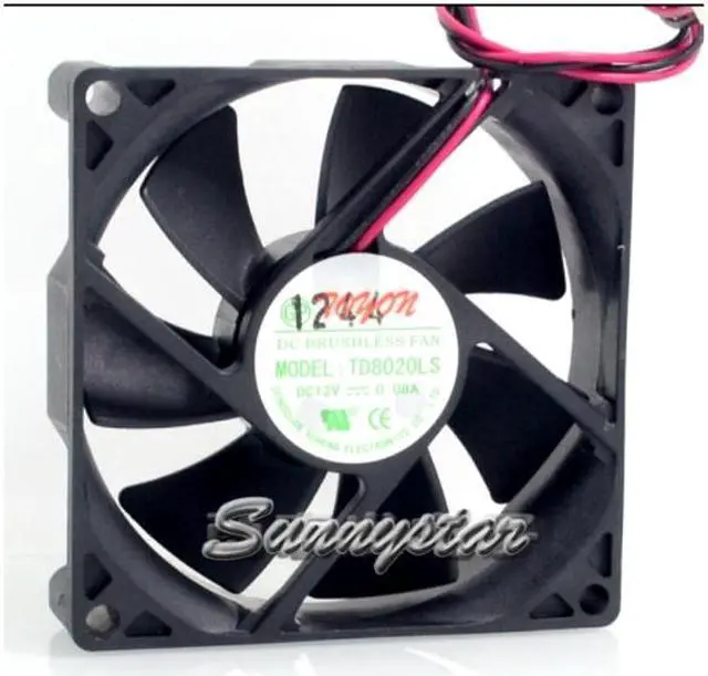 Main image of 8CM 80*20MM TD8020LS 12V 0.08A Quiet 26dbA 2 Wire 2Pins water fountains fan,server fan,router fan