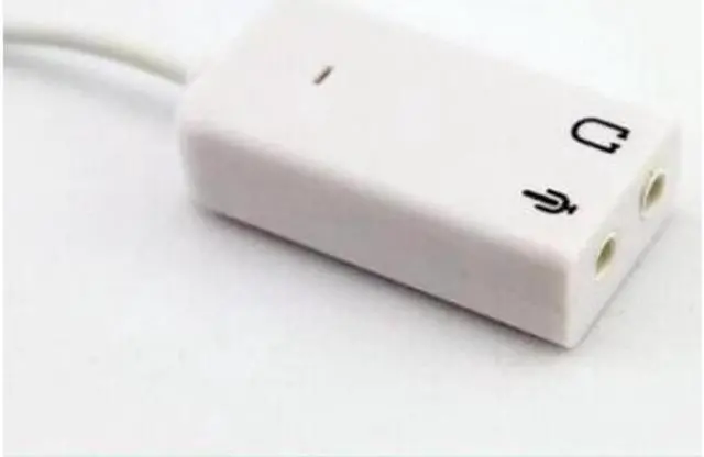 Alt view image 2 of 6 - Etmakit 3D White 2.0 Virtual 7.1 Channel External USB Audio Sound Card Adapter Sound Cards For Laptop PC Mac With Cable