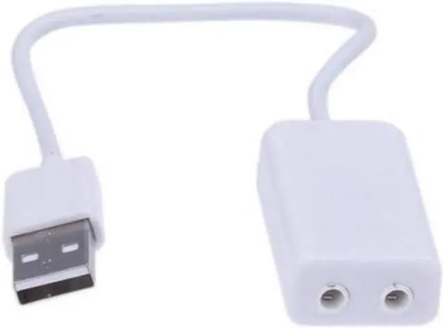 Alt view image 5 of 6 - Etmakit 3D White 2.0 Virtual 7.1 Channel External USB Audio Sound Card Adapter Sound Cards For Laptop PC Mac With Cable