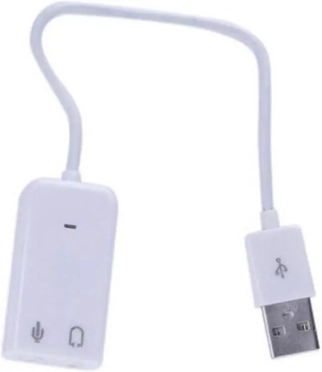 Alt view image 6 of 6 - Etmakit 3D White 2.0 Virtual 7.1 Channel External USB Audio Sound Card Adapter Sound Cards For Laptop PC Mac With Cable