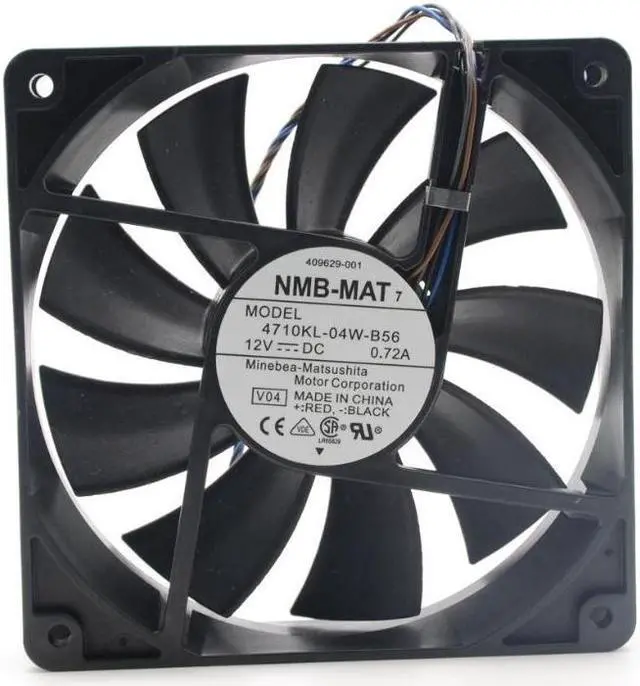 Alt view image 2 of 6 - NMB-MAT 4710KL-04W-B56 12cm 12025 120mm DC 12V 0.72A 4-wire PWM case cooling fan