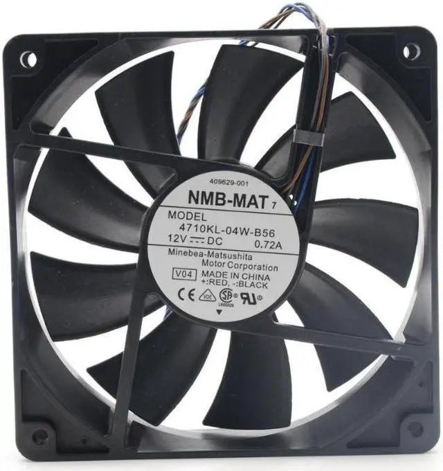 Alt view image 5 of 6 - NMB-MAT 4710KL-04W-B56 12cm 12025 120mm DC 12V 0.72A 4-wire PWM case cooling fan