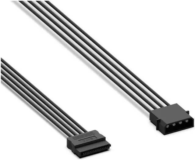 Alt view image 5 of 5 - 3 Pack SATA 15Pin Female to IDE Molex 4Pin Male HDD Extension Power Adapter Cable for Serial ATA Hard Drives, SATA HDD, SSD, CD Driver, CD Writer, CD ROM Drives Black 18 Inch 50cm