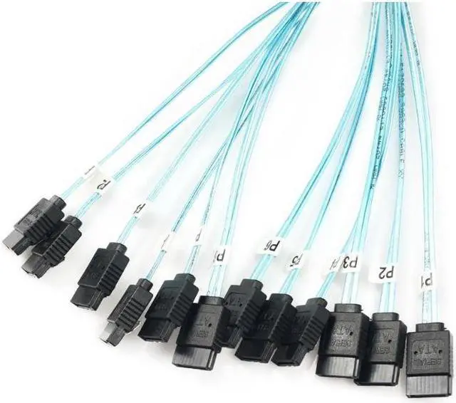 Alt view image 5 of 7 - CableDeconn High Speed 6Gbps 6pcs Set Sata 6 SATA Cable SAS Cable for Server 1M