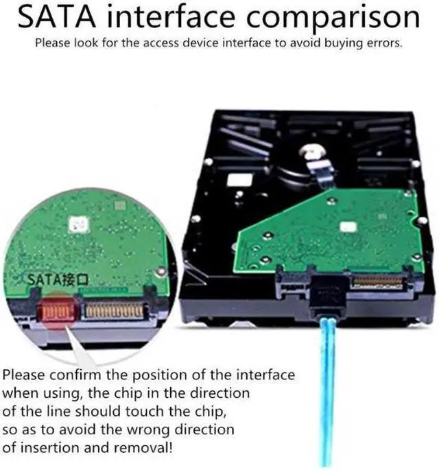 Alt view image 7 of 7 - CableDeconn High Speed 6Gbps 6pcs Set Sata 6 SATA Cable SAS Cable for Server 1M