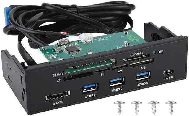Main image of Internal Card Reader Dashboard, 5.25 inches Multifunction PC Front Panel Support USB 3.1/3.0 Port SD/MS/XD/M2/MSO