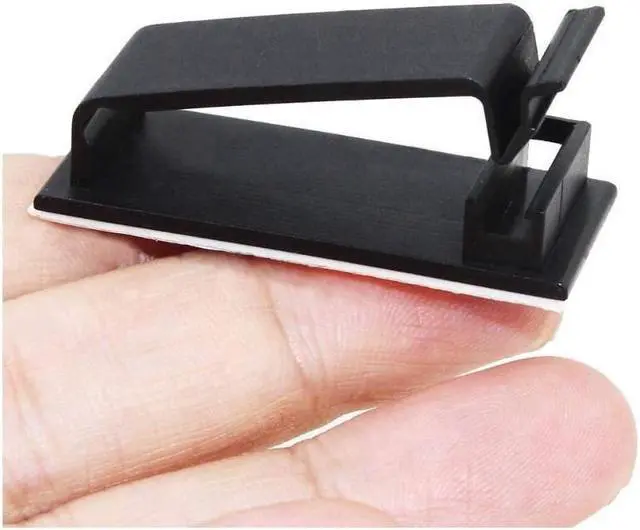 Alt view image 2 of 6 - Cable Clips with Strong Self-Adhesive, XIAOXI Multipurpose Wire Clamps for Cable Management and Cable Runs, TV PC Wire Holder Sticky Tidy - (20pcs)