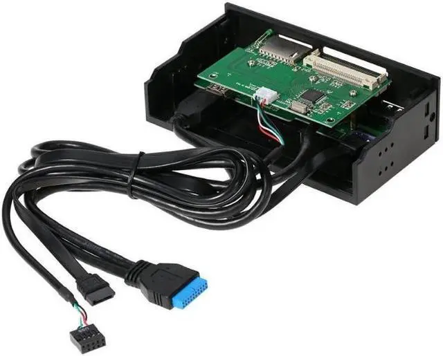 Alt view image 5 of 6 - 5.25 inch PC Computer Front panel All-in-1 Multifunction USB 2.0 card reader with 3 ports USB3.0,Type-C, eSATA ,Support MD,SD/MMC,XD,TF,M2,MS,64G CF card (STW-3125)