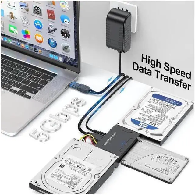 Alt view image 4 of 7 - Hard Drive Reader IDE SATA to USB 3.0 Adapter, USB + Type C External Hard Drive Data Ultra Recovery Converter Kit with Power for 2.5 3.5 HDD ssd Disk 5.25 Inch DVD/CD-ROM Optical Drive