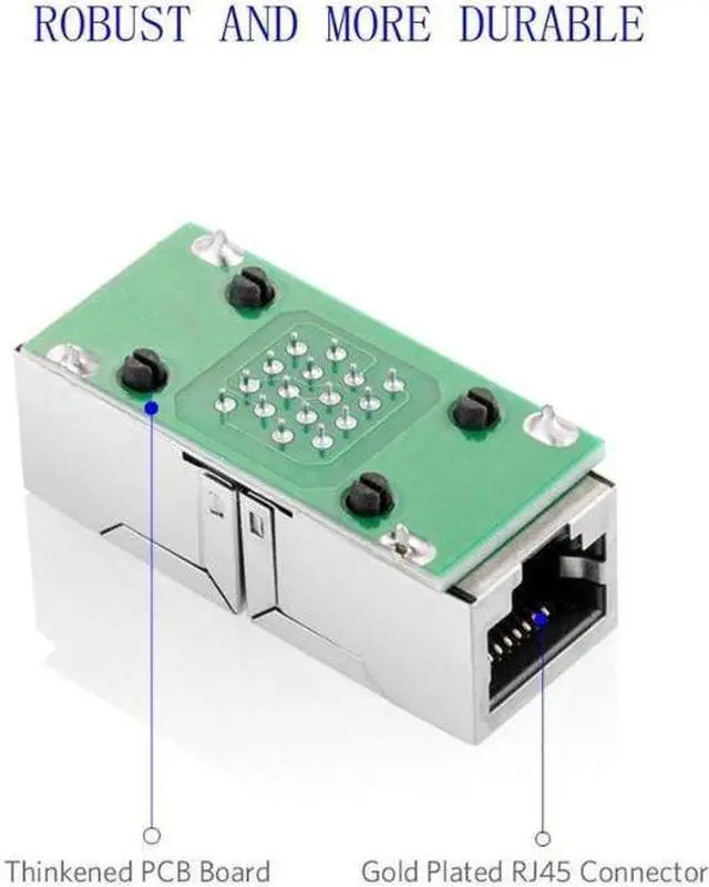 Alt view image 5 of 6 - RJ45 Coupler, Ethernet Cable Extender Adapter for Cat7 Cat6 Cat5e, Ethernet Cable Coupler (Black-10 Pack)