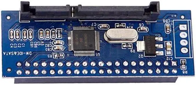 Alt view image 2 of 5 - 3.5" IDE to 2.5" 3.5" SATA HDD Adapter 40Pin IDE Male to 22pin SATA SSD Card with Molex 4Pin to floppy drive power supply cable