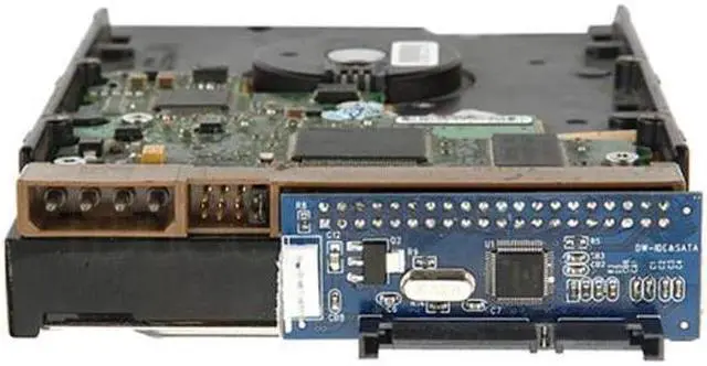 Alt view image 3 of 5 - 3.5" IDE to 2.5" 3.5" SATA HDD Adapter 40Pin IDE Male to 22pin SATA SSD Card with Molex 4Pin to floppy drive power supply cable